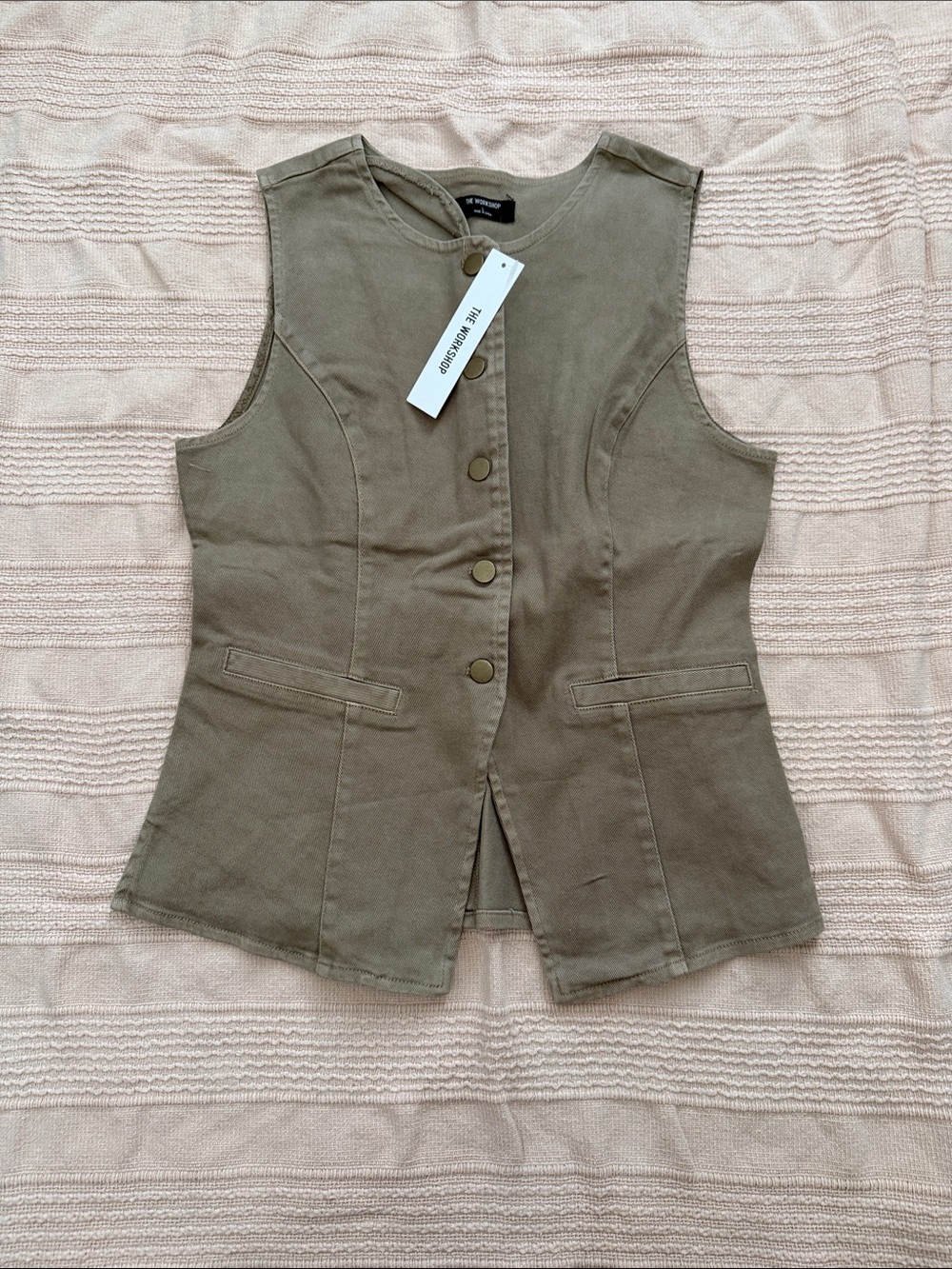 Workshop Republic Clothing Olive Utility Tailored Vest